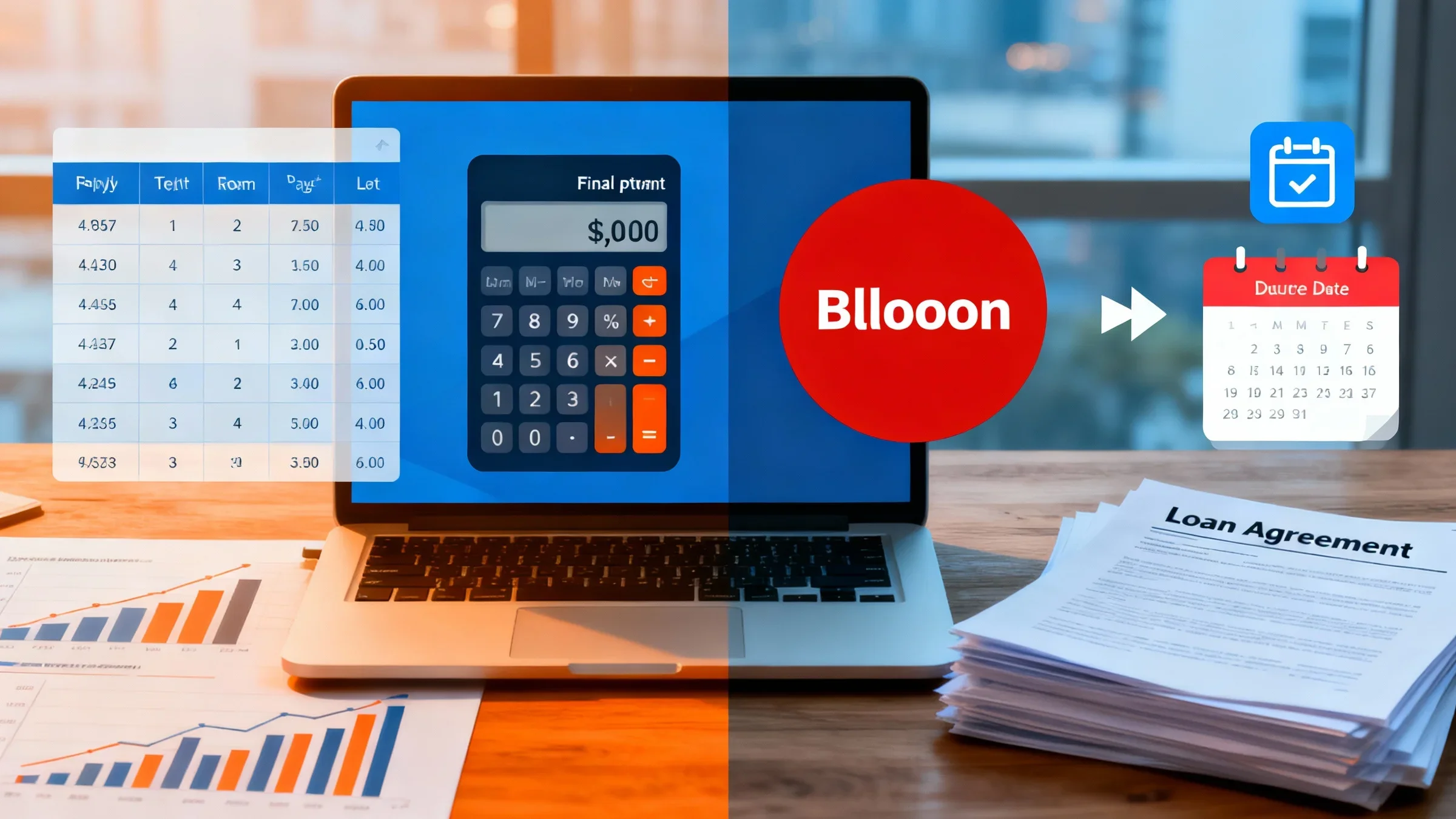 Balloon Loan Calculator Concept